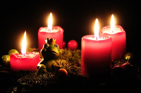 Adventskranz zu Weihnachten