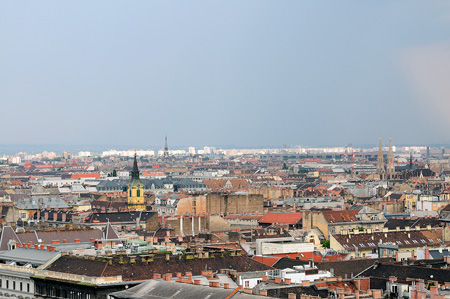 Ausblick auf Budapest (Pest) von der St. Stephans Basilika