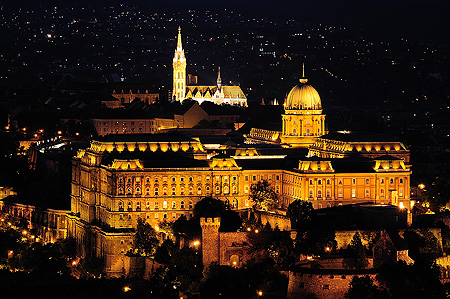 Burgpalast Budapest vom Gellért Berg fotografiert