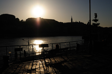 Budapest: Sonnenuntergang an der Donau