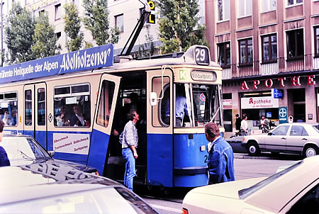 Straßenbahn 1988 München - digitalisiert mit Hama Dia-Duplikator