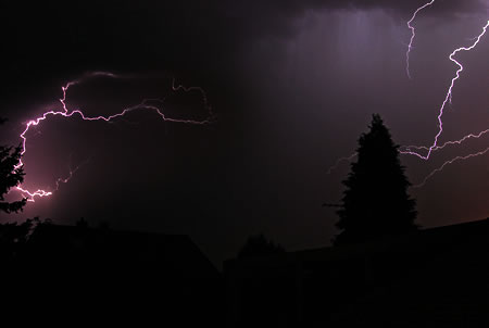 Gewitter über Radevormwald - 30 Juli 2009, 1:20Uhr