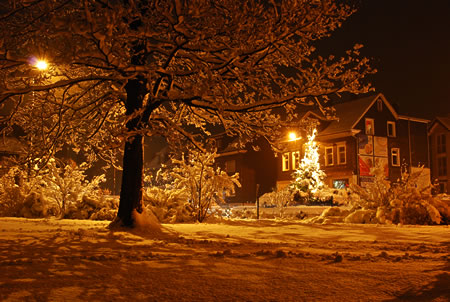 Winter in Radevormwald - Kreisverkehr Bergerhof